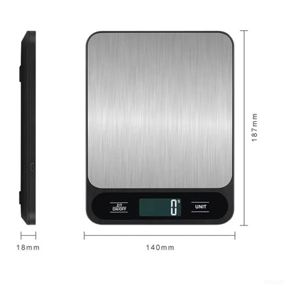 Kitchen Scale Digital with USB Waterproof 10Kg Smart