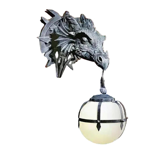 Dragon Lantern Industrial Resin Hanging LED Lamp