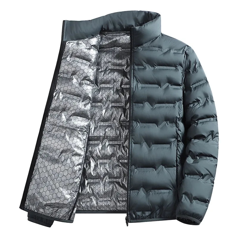 Men's Fleece-Lined with Collar Coat for Winter