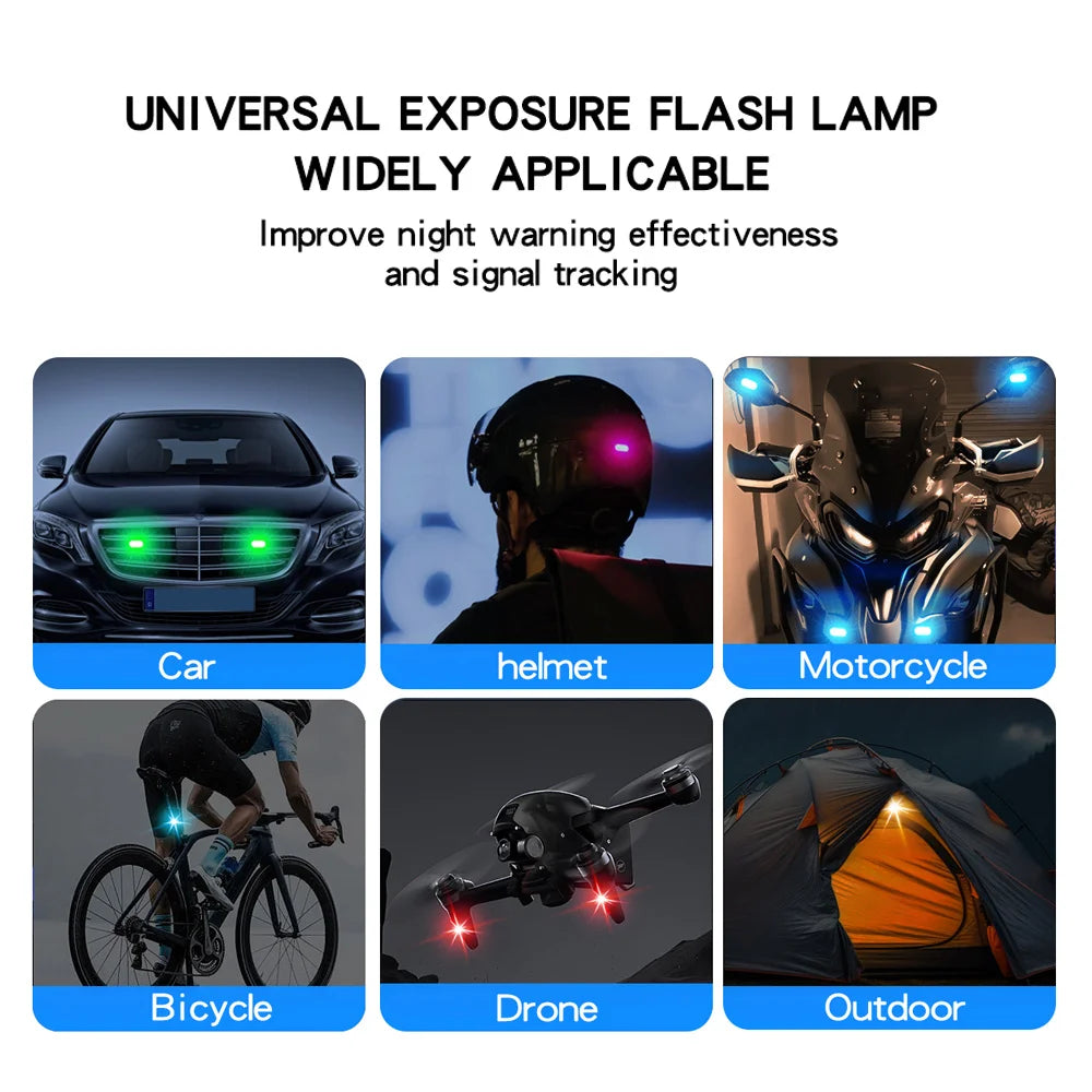 Wireless Strobe Lights with LED RGB Set