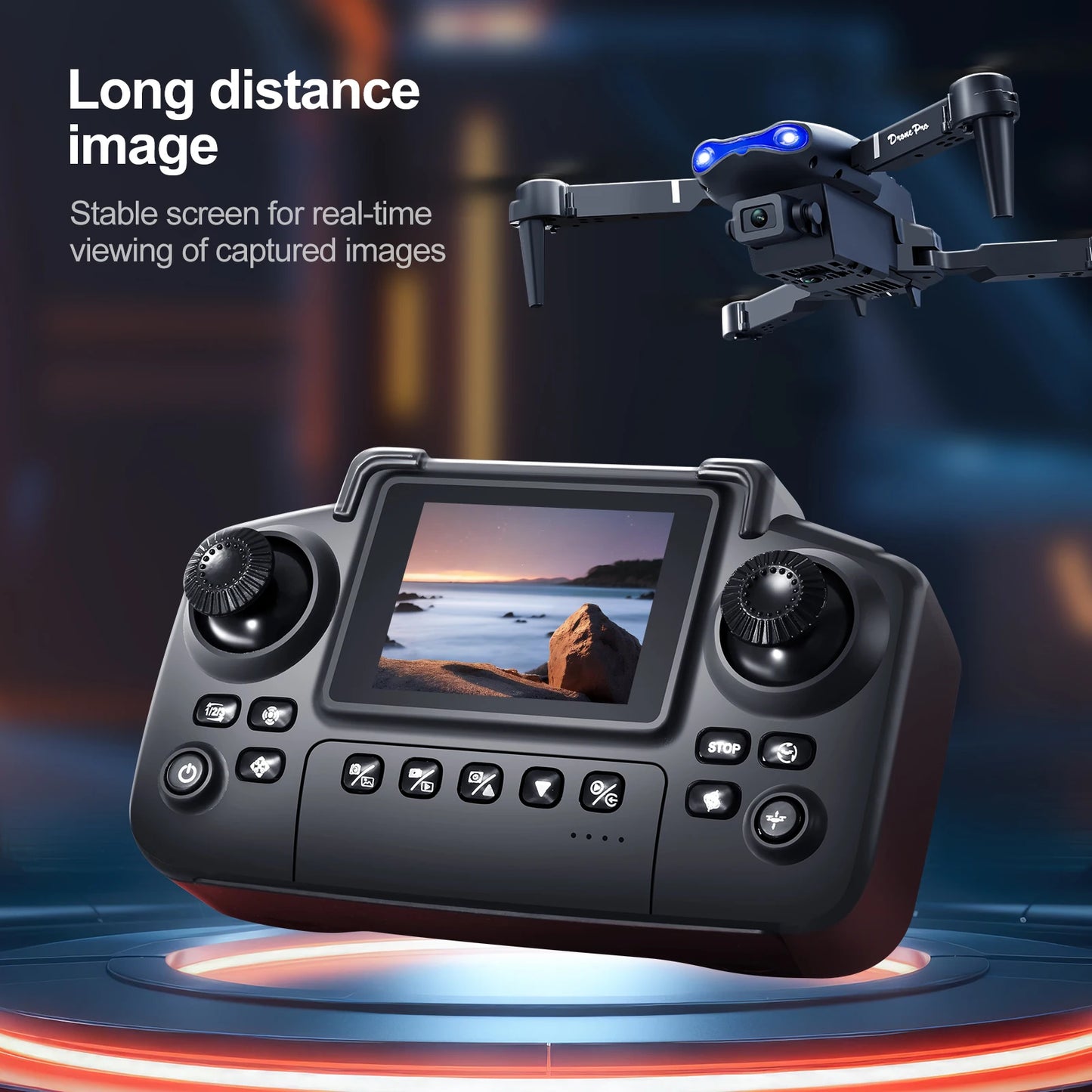 RC Drone Dual Camera WiFi with Screen