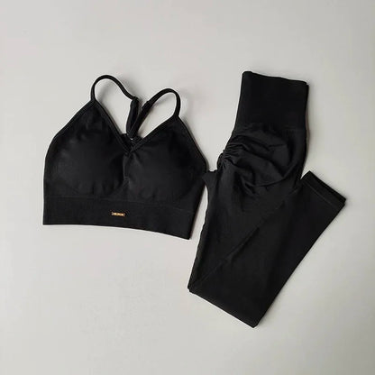 There are new color Peach High-Waisted Hip-Lifting Women's Exercise Suit Shockproof Yoga Fitness Clothes for Running And Styling