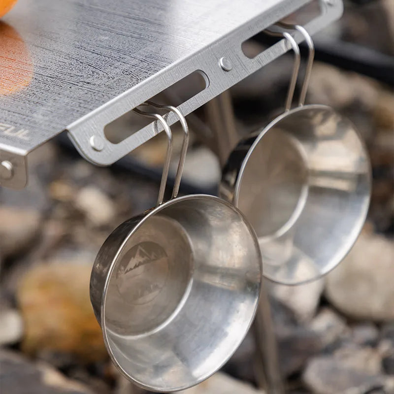 Camping Table with Folding Stainless Heat-Resistant