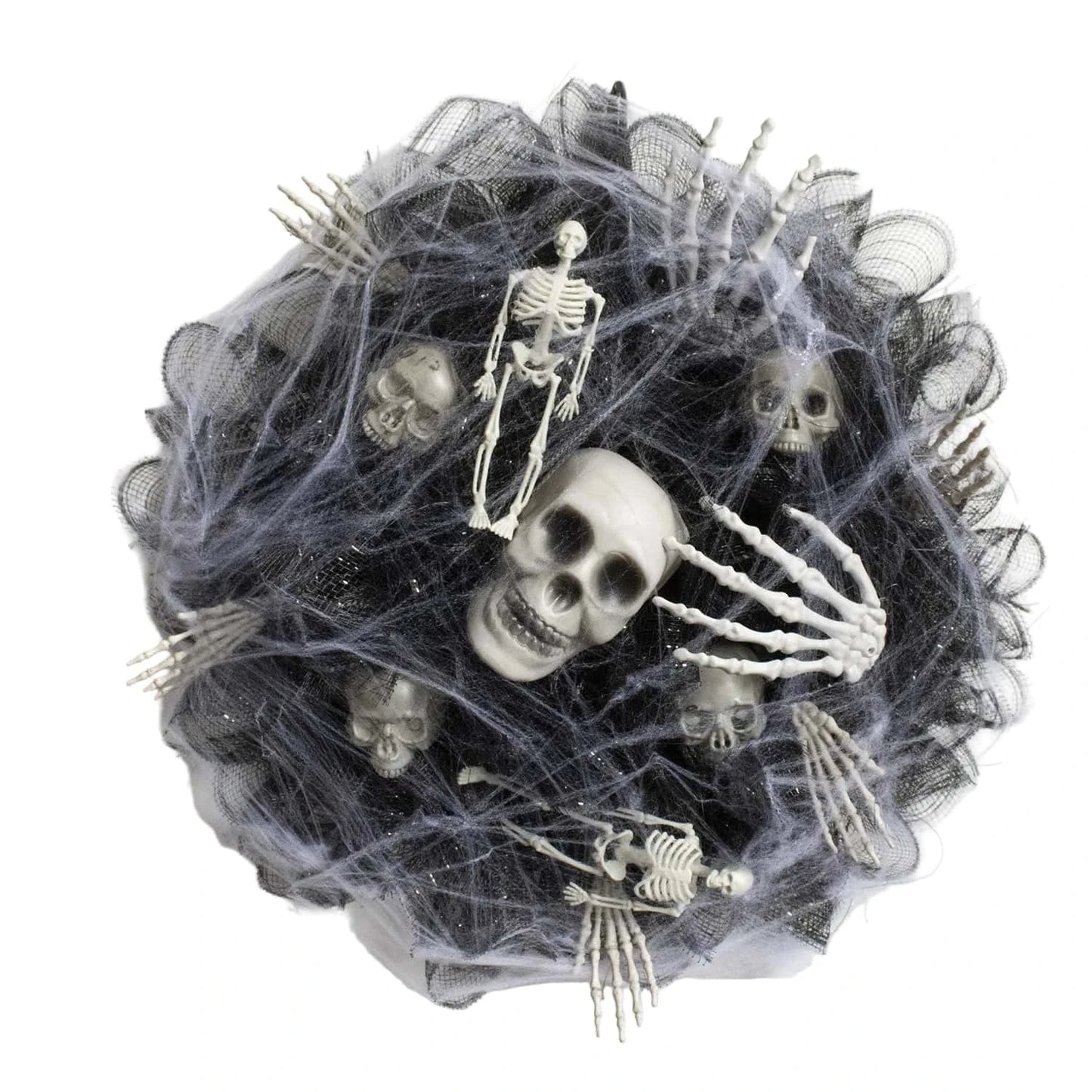 Best Halloween Wreath Skeleton Spider Web Black | Buy Online at Furniture Things Australia