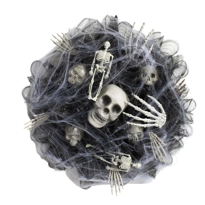 Best Halloween Wreath Skeleton Spider Web Black | Buy Online at Furniture Things Australia