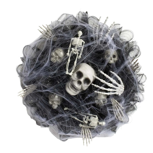 Best Halloween Wreath Skeleton Spider Web Black | Buy Online at Furniture Things Australia