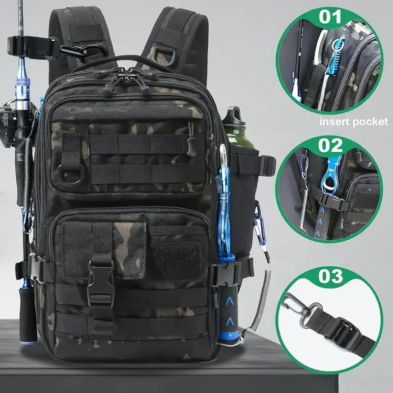 Waterproof Fishing Backpack with Tackle Storage