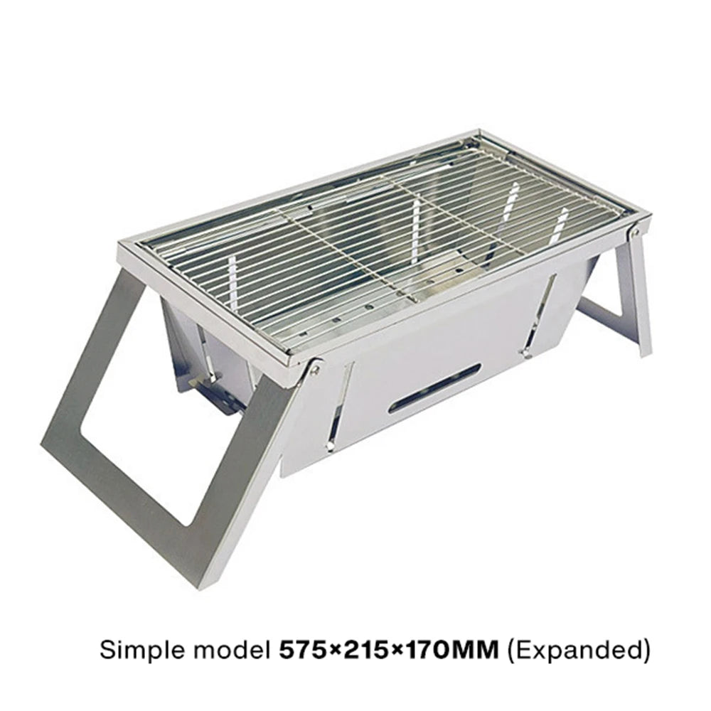 Charcoal Grill with Folding Stainless Portable