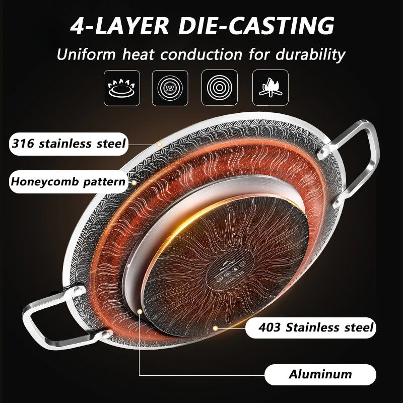 Camping Non Stick Folding Grill Pan