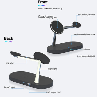 3 in 1  Wireless Charger Stand for iPhone & Apple Watch
