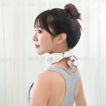 Neck Massager with Electric Heating Magnetic Pulse