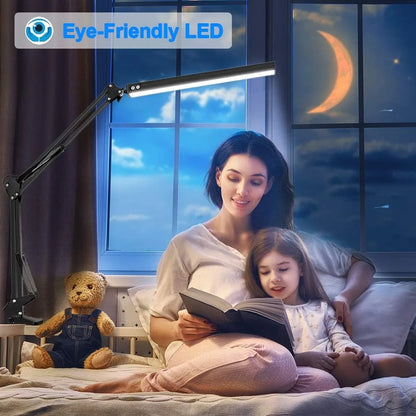Desk Lamp LED Folding Metal Clip Dimmable Adjustable