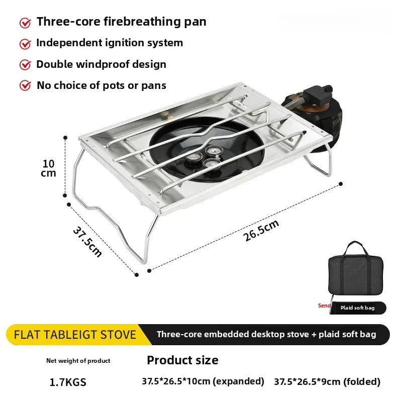 Folding Stainless Steel Gas Burner 8000W