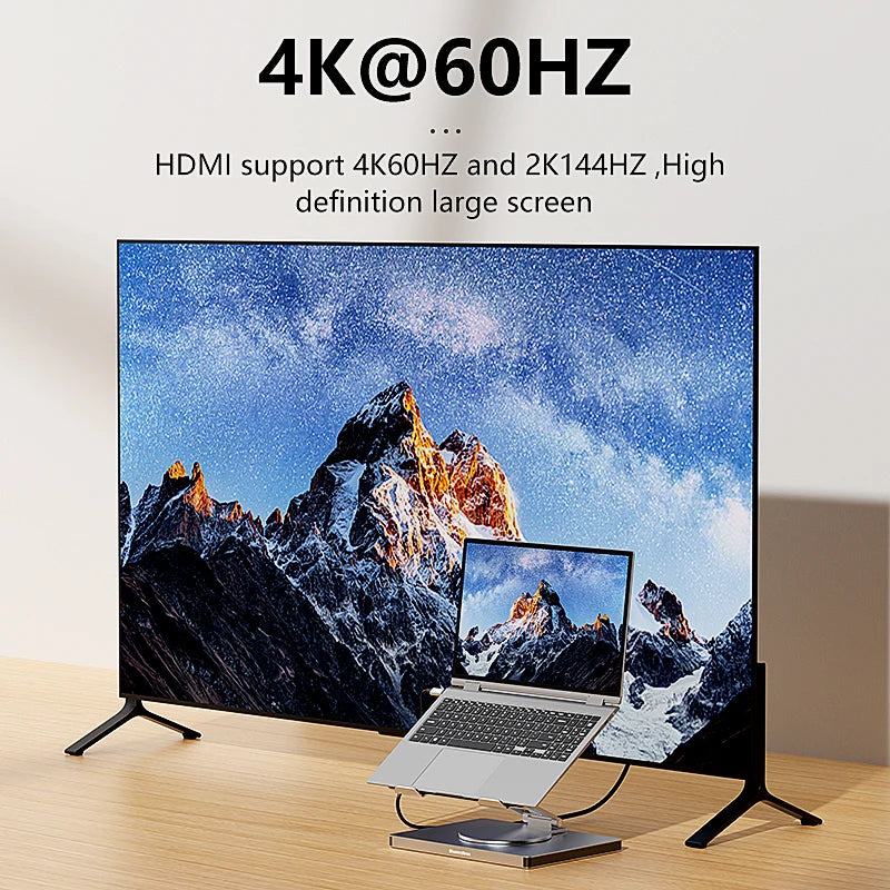 Docking Hub Aluminum 10-in-1 USB-C Adapter 4K 60Hz
