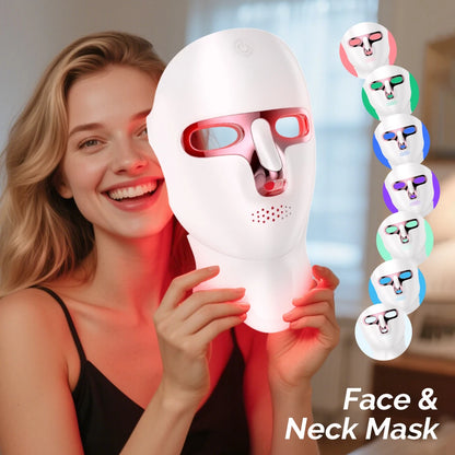 LED Facial Mask with Classic 7-Color Face Rejuvenation (No Box)