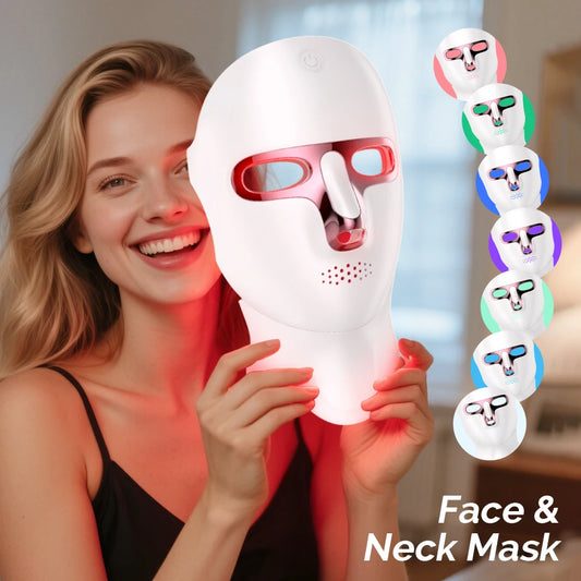LED Facial Mask with Classic 7-Color Face Rejuvenation (No Box)