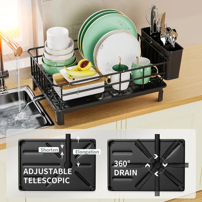 Kitchen Rack Multifunction Metal Black