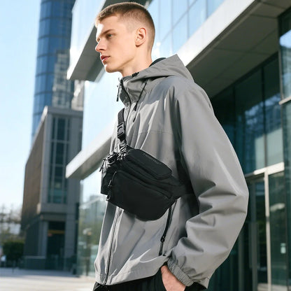 Men Chest Sling Bag with Waterproof Tactical Crossbody