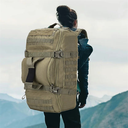 Tactical Backpack with 60L Waterproof 600D Polyester