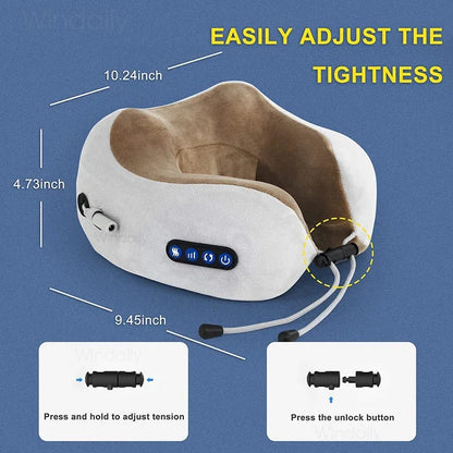 Neck Massager with Pillow Electric Heating Vibration