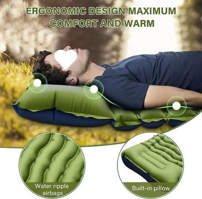 Camping Inflatable Mattress with Sleeping Pillow
