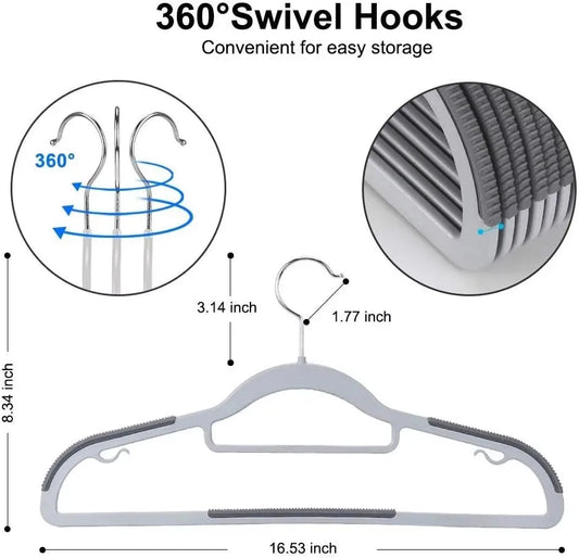 Clothes Hangers Heavy Duty Plastic Anti Slip