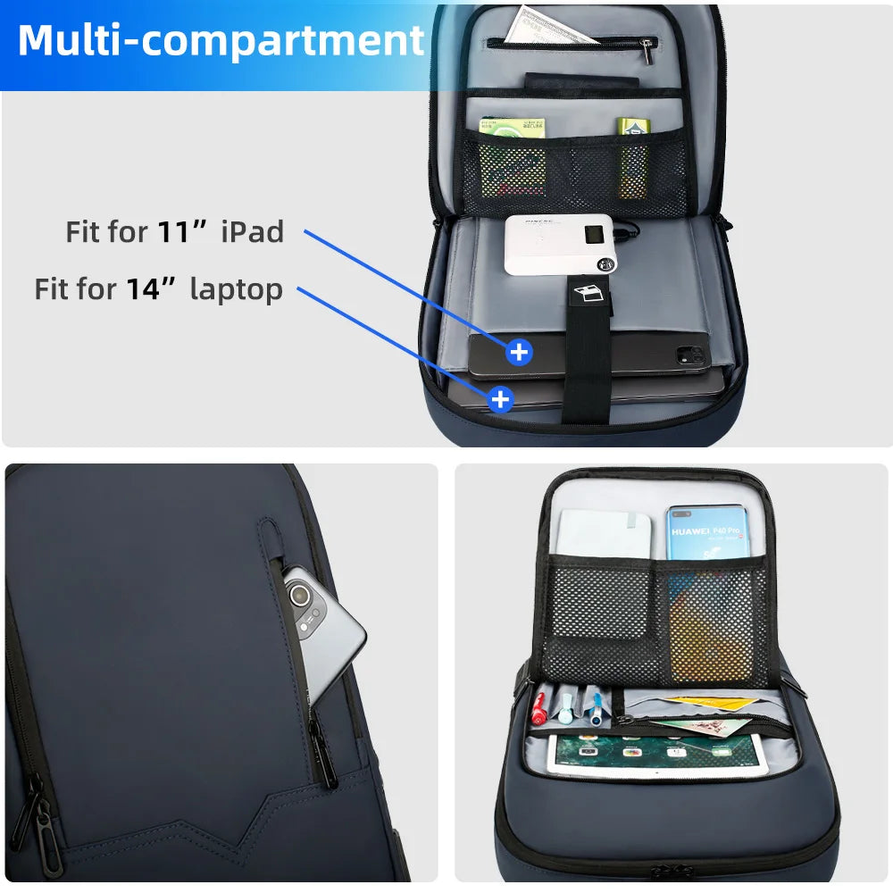 Backpack Waterproof Slim Laptop 15.6 Inch USB Business