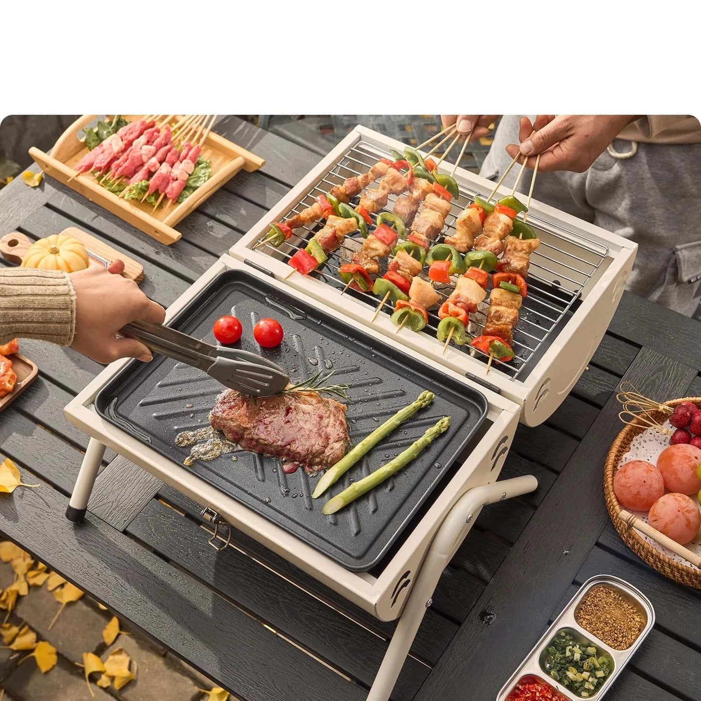 Best Portable Dual-Side Camping Charcoal Grill | Buy Online at Furniture Things Australia