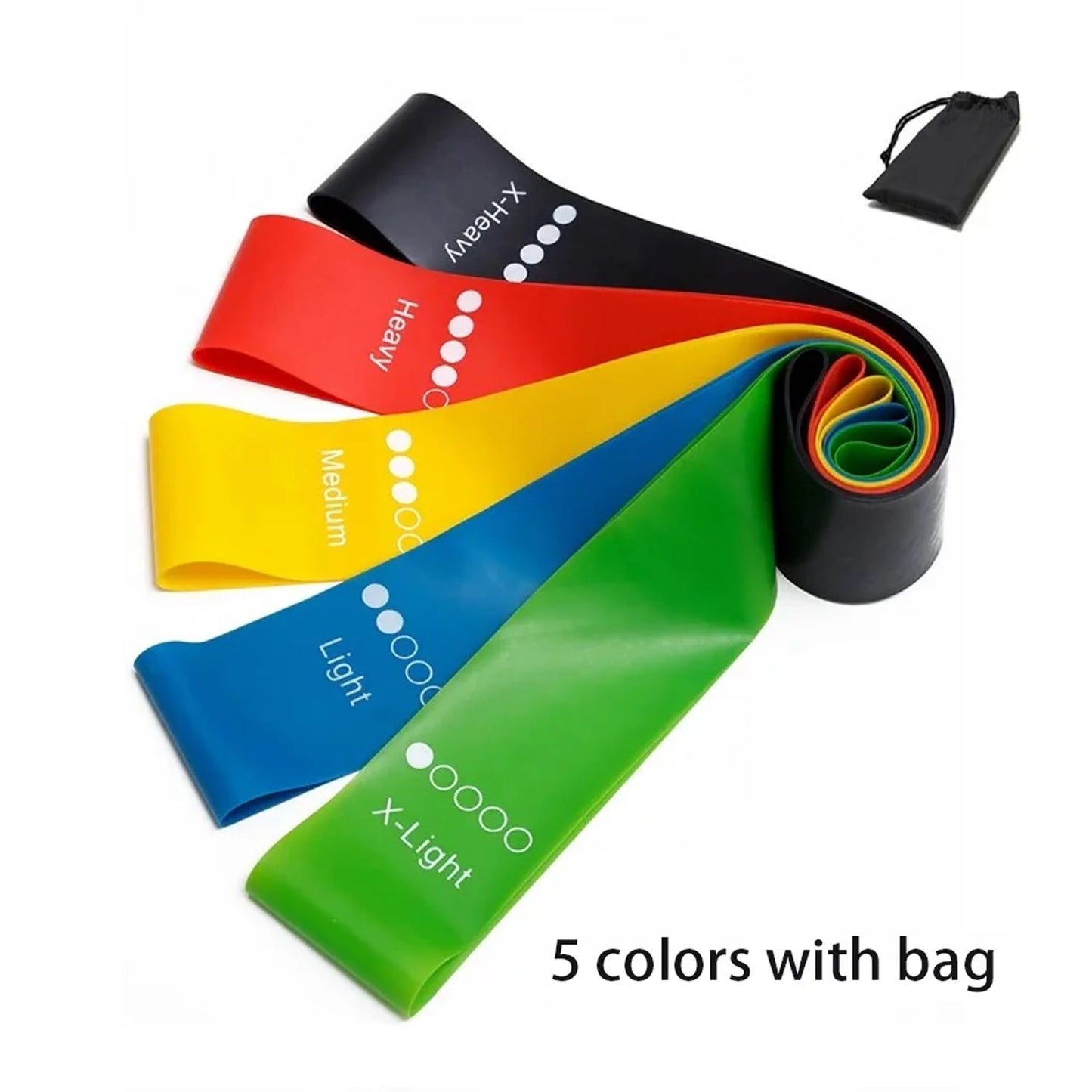 5-Level Resistance Workout Bands Set