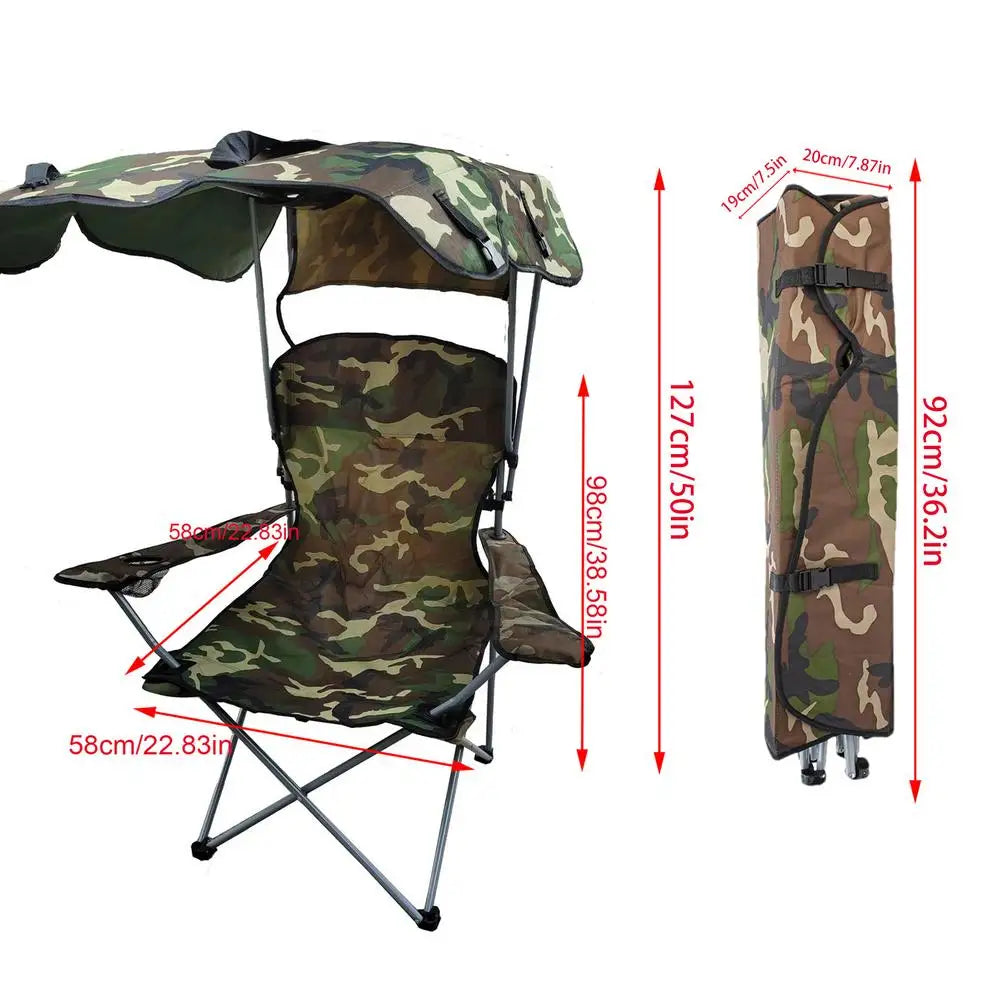 Portable Camping Folding Chair with Sunshade