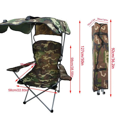 Portable Camping Folding Chair with Sunshade