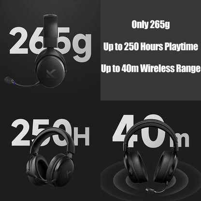 Headset Gaming Tri-Mode Wireless USB Microphone