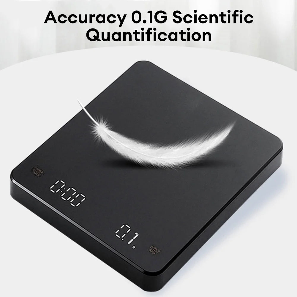 Coffee Scale Digital Precision Timer LED USB Rechargeable