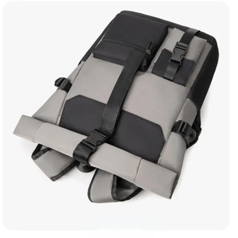 Backpack with Waterproof Nylon Roll on Top