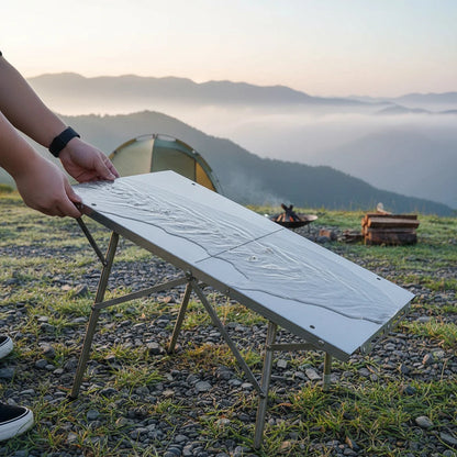 Camping Table with Folding Stainless Heat-Resistant