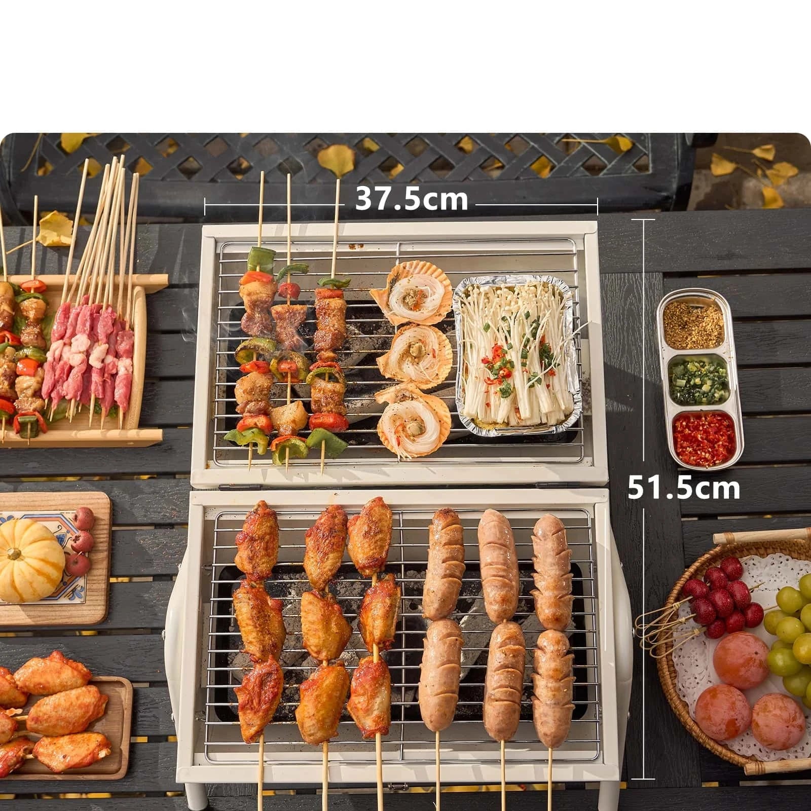 Best Portable Dual-Side Camping Charcoal Grill | Buy Online at Furniture Things Australia