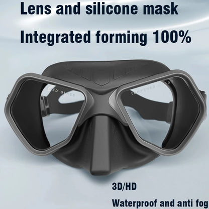 Diving Mask with Tempered Glass Anti-Fog Silicone for Adult