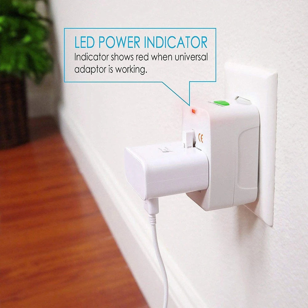 Universal Plug Travel Adapter  with USB Type C Ports