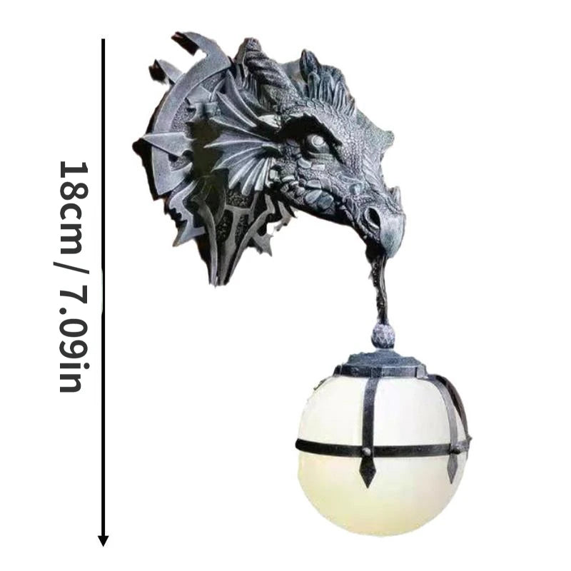 Dragon Lantern Industrial Resin Hanging LED Lamp