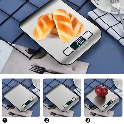 Kitchen Scale Digital with Stainless Steel LED Precision