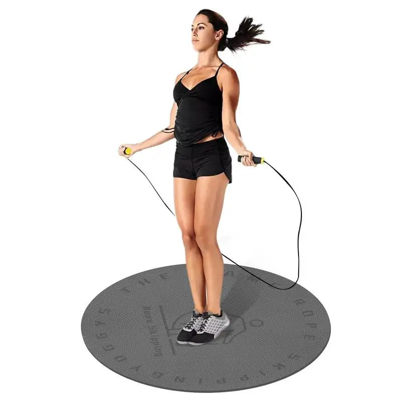 Jump Rope Mat Shock-Absorbing Round TPE