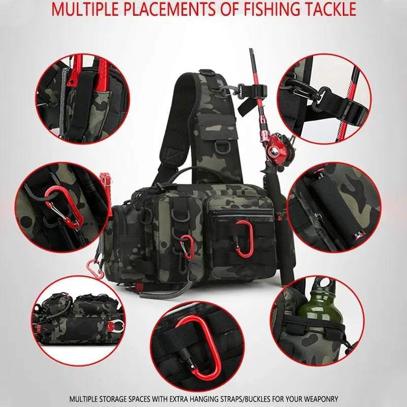 Shoulder Bag Fishing Gear with Multiple Compartment