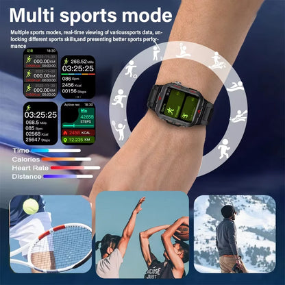 Sports Smart Watch with Bluetooth Call and LED Flashlight