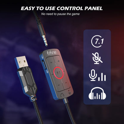 Headset Gaming 7.1 Surround Sound Wired Microphone