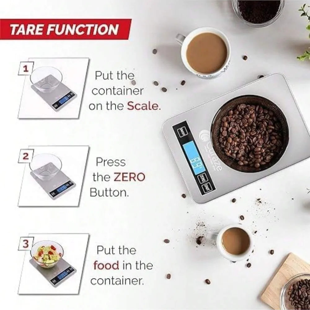 Kitchen Scale Digital 10kg LCD Stainless Steel
