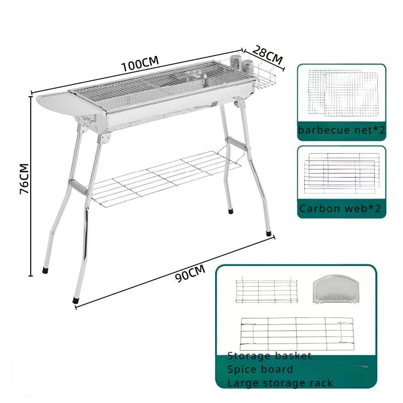 Portable Folding Charcoal Grill