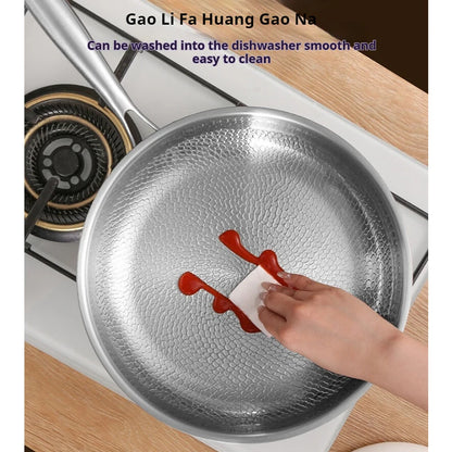 Frying Pan Pure Titanium Non Stick Uncoated Hammer Pattern