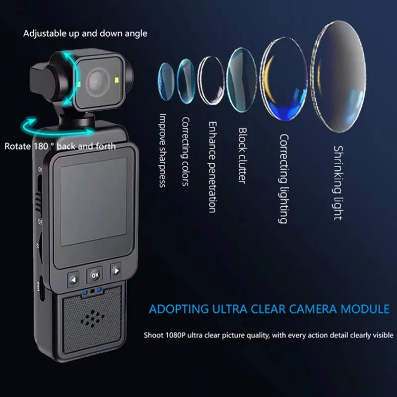 4K Handheld Pocket Camera Rotatable