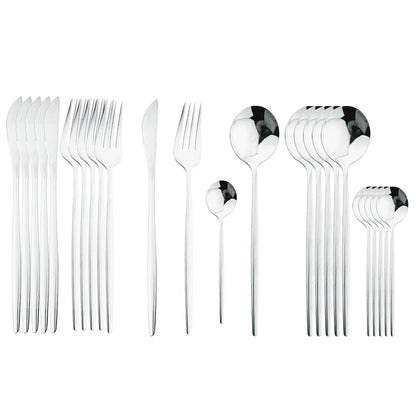 Cutlery Set Stainless Steel Silverware 24 pieces