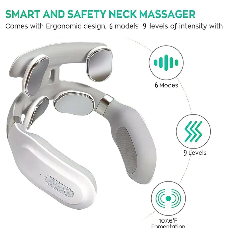 Neck Massager with Heating Pulse Machine